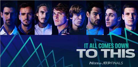Graphique avec les joueurs qui se sont qualifiés pour les finales ATP en 2021