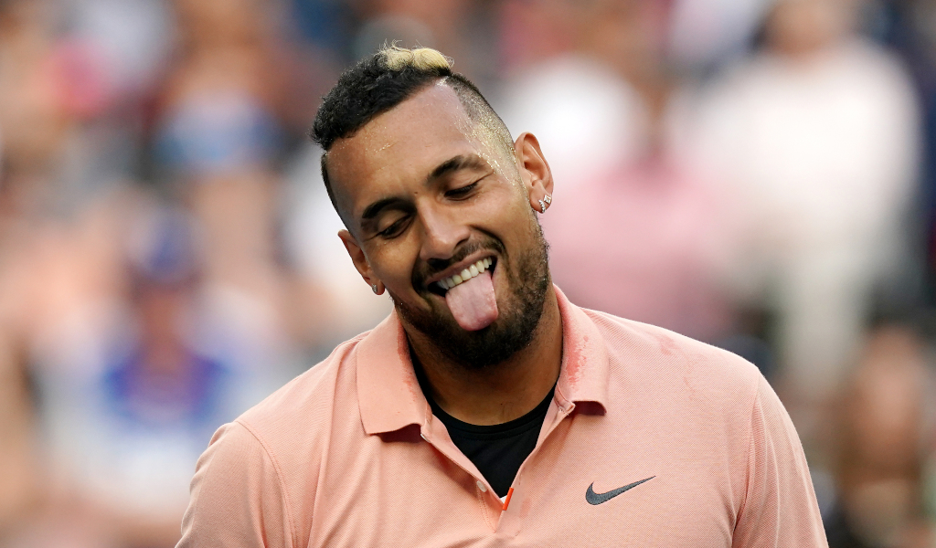 Nick Kyrgios with tongue out